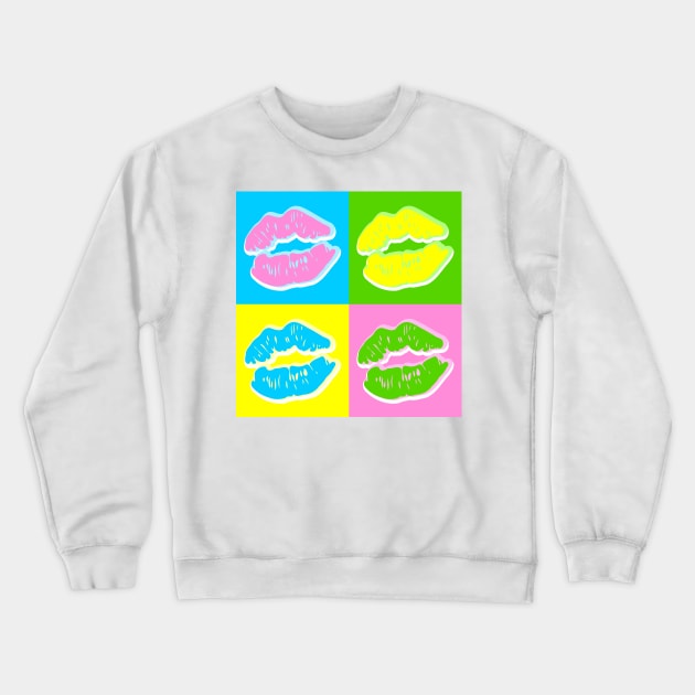 Lips mark pop art style Crewneck Sweatshirt by SooperYela